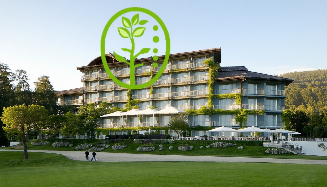 Logo de un hotel ecológico